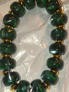 Dark Green Chunky Bracelet